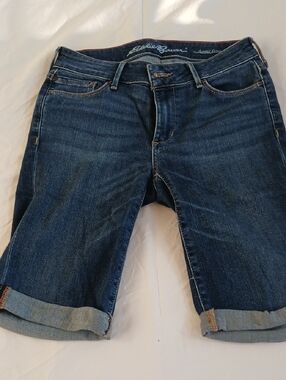 Eddie Bauer Indigo Roll-Cuff Denim Bermuda Shorts